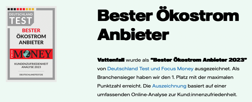 Nachhaltigkeit bei Vattenfall