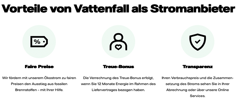 Vorteile von Vattenfall