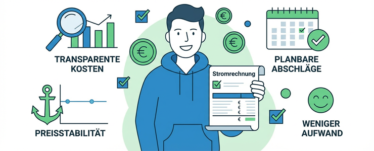 Illustration zu Transparenz und planbaren Stromkosten bei Tarifen ohne Bonus